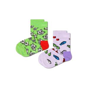 Happy Socks Ponožky  světle zelená / šeříková / jasně červená / offwhite