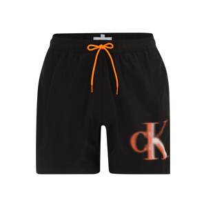 Calvin Klein Swimwear Plavecké šortky korálová / černá / bílá