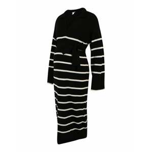 Lindex Maternity Úpletové šaty 'Estelle' černá / bílá