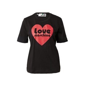 Love Moschino Tričko červená / černá