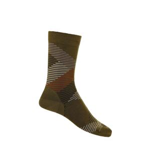 ICEBREAKER Sportovní ponožky olivová / oranžová / černá / offwhite