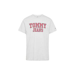 Tommy Jeans Tričko  námořnická modř / světle šedá / červená