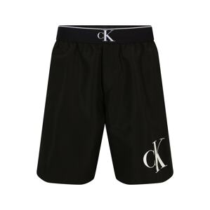 Calvin Klein Swimwear Plavecké šortky  černá / bílá