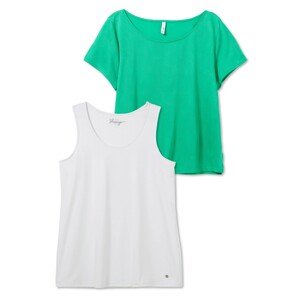 SHEEGO Funkční tričko zelená / bílá