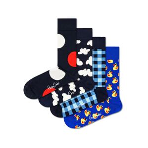 Happy Socks Ponožky  marine modrá / královská modrá / žlutá / bílá
