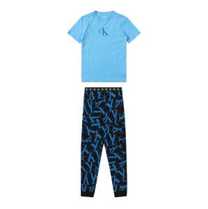 Calvin Klein Underwear Pyžamo  nebeská modř / světlemodrá / černá / bílá