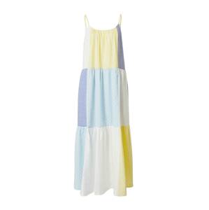 FRNCH PARIS Letní šaty 'SACHA' královská modrá / světlemodrá / citronová / bílá