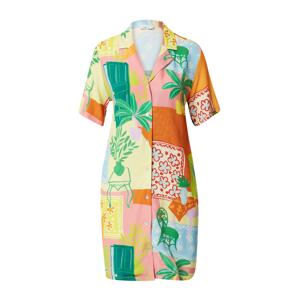 FRNCH PARIS Letní šaty 'LORRAINE' světlemodrá / žlutá / zelená / oranžová