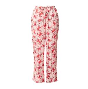 Hunkemöller Pyžamové kalhoty světle růžová / červená