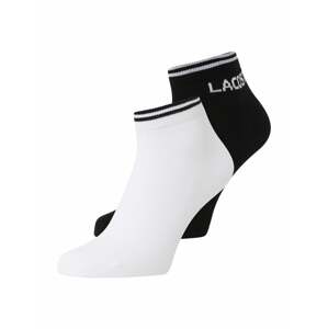 LACOSTE Ponožky  černá / bílá