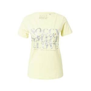 Soccx Tričko 'Mary' pastelově žlutá / stříbrná