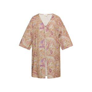 usha FESTIVAL Kimono béžová / světle hnědá / fialová / bílá