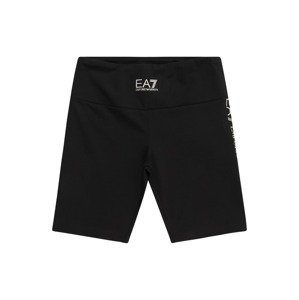 EA7 Emporio Armani Kalhoty černá / bílá