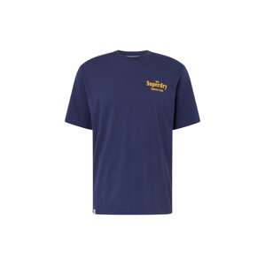 Superdry Tričko námořnická modř / žlutá