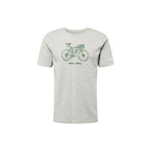 Maloja Funkční tričko 'Lagazuoi'  šedý melír / tmavě zelená