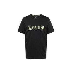 Calvin Klein Underwear Tričko pastelově žlutá / černá