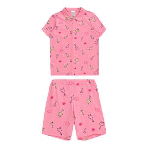 SCHIESSER Pyžamo modrá / světle zelená / pink