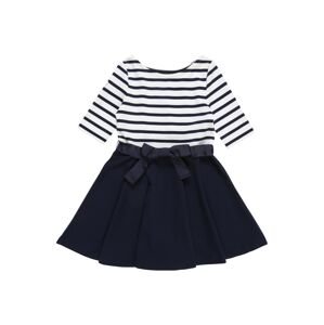 Polo Ralph Lauren Šaty 'YD PONTE-STRIPE'  námořnická modř / bílá