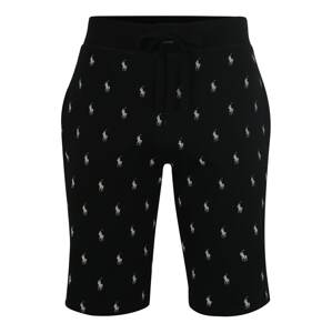 Polo Ralph Lauren Pyžamové kalhoty  černá / bílá