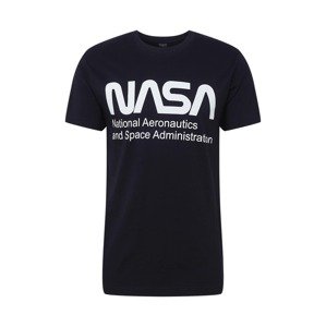 Mister Tee Tričko 'NASA' černá / bílá