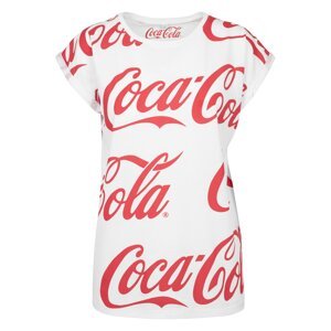 Merchcode Tričko 'Coca Cola'  červená / bílá