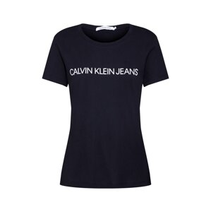 Calvin Klein Jeans Tričko 'Institutional Logo'  černá / bílá