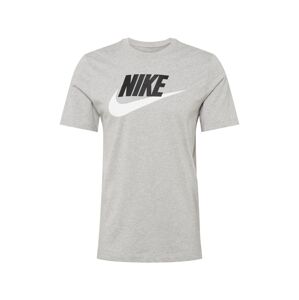 Nike Sportswear Tričko  černá / bílá / šedý melír
