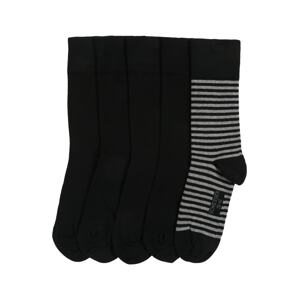 SCHIESSER Ponožky  šedá / černá