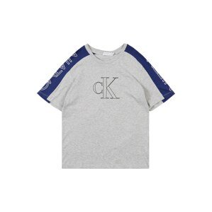 Calvin Klein Jeans Tričko 'COLOUR BLOCK LOGO SS'  šedý melír