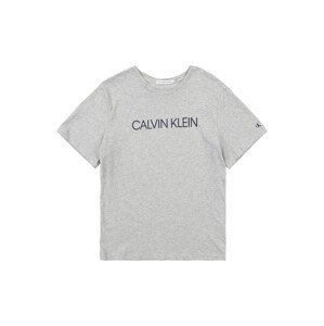 Calvin Klein Jeans Tričko 'Institutional'  šedý melír / černá
