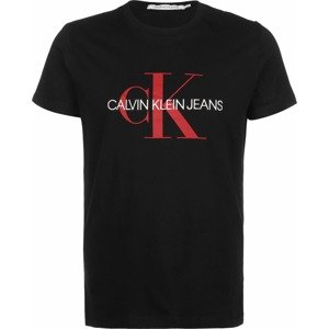 Calvin Klein Jeans Tričko 'Monogram'  bílá / červená / černá
