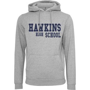 Mister Tee Mikina 'Hawkins Highschool'  šedý melír / tmavě modrá