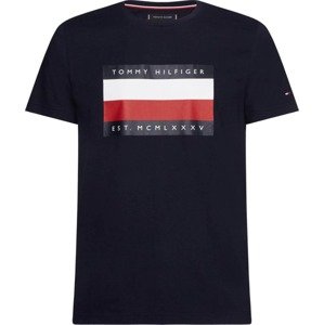 TOMMY HILFIGER T-Shirt  černá / námořnická modř / bílá / červená