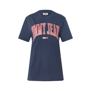 Tommy Jeans Tričko  červená / bílá / námořnická modř