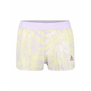 ADIDAS PERFORMANCE Sportovní kalhoty  bílá / pastelová fialová / pastelově žlutá
