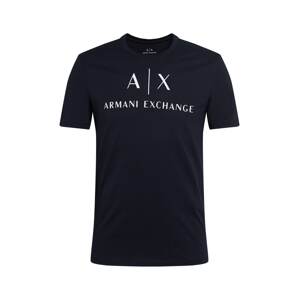 ARMANI EXCHANGE Tričko námořnická modř / bílá