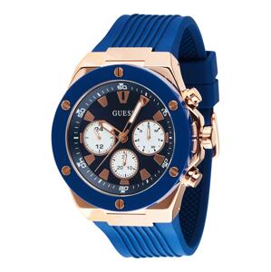 GUESS Analogové hodinky 'POSEIDON'  modrá / zlatá