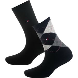Tommy Hilfiger Underwear Ponožky  černá / světle šedá / šedý melír