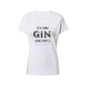 EINSTEIN & NEWTON Tričko 'Gin Weg' zlatá / černá / offwhite