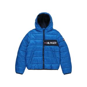TOMMY HILFIGER Zimní bunda 'Essential'  modrá / tmavě modrá / bílá / červená