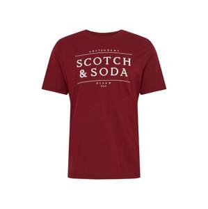 SCOTCH & SODA Tričko  krvavě červená / bílá