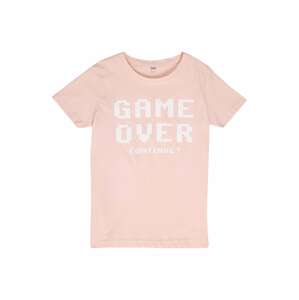 Mister Tee Tričko 'Game Over' pastelově růžová / bílá