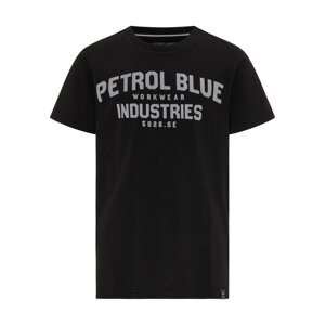 Petrol Industries Tričko  černá / světle šedá