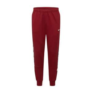 NIKE Sportovní kalhoty 'Repeat'  bílá / krvavě červená / šedá / černá