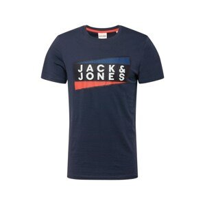 JACK & JONES Tričko 'COSHAUN'  námořnická modř / bílá / červená / modrá