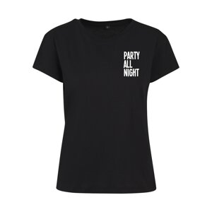 Merchcode Tričko 'Ladies Party All Night Tee'  černá / bílá