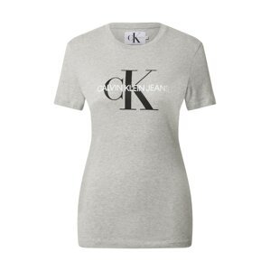 Calvin Klein Jeans Tričko  světle šedá / černá / bílá
