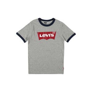 LEVI'S Tričko  šedý melír / bílá / červená / námořnická modř
