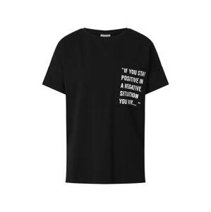 MAMALICIOUS T-Shirt 'Calli'  černá / bílá