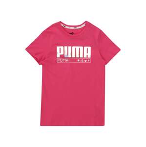 PUMA Tričko 'Alpha'  pink / bílá
